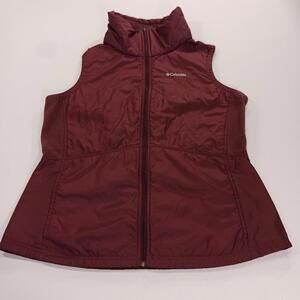 Columbia AK1147 Women's Red Mix It Around II Vest Full Zip Size Large